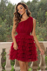 One-Shoulder Sleeveless Dress Trandify deal