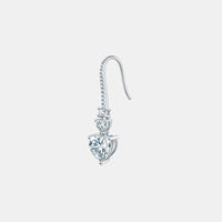 5.44 Carat 925 Sterling Silver Moissanite Heart Drop Earrings Trandify deal