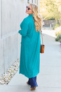Basic Bae Full Size Open Front Long Sleeve Cover Up Trandify deal