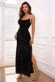 Sequin Backless Split Maxi Dress Trandify deal