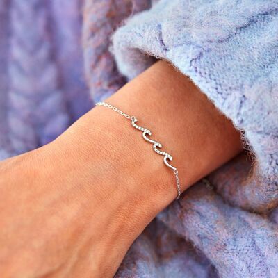 925 Sterling Silver Zircon Bracelet Trandify deal
