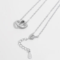 925 Sterling Silver Inlaid Zircon Heart Necklace Trandify deal