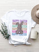HAPPY EASTER Round Neck Short Sleeve T-Shirt Trandify deal