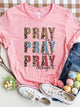 Letter Graphic Round Neck Short Sleeve T-Shirt Trandify deal