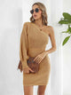 One-Shoulder Mini Sweater Dress Trandify deal
