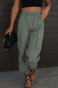 Drawstring Elastic Waist Pants with Pockets Trandify deal