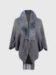 Open Front Fringe Hem Poncho Trandify deal