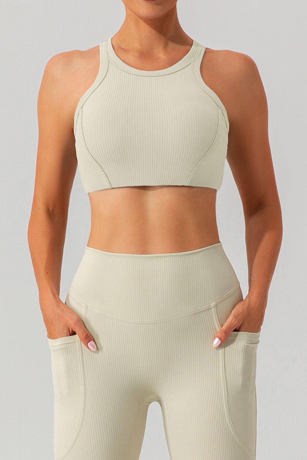 Round Neck Racerback Active Tank Trandify deal