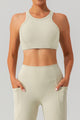Round Neck Racerback Active Tank Trandify deal