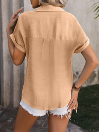 Button Up Short Sleeve Shirt Trandify deal