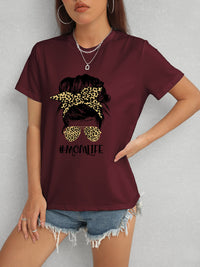 MOMLIFE Round Neck Short Sleeve T-Shirt Trandify deal