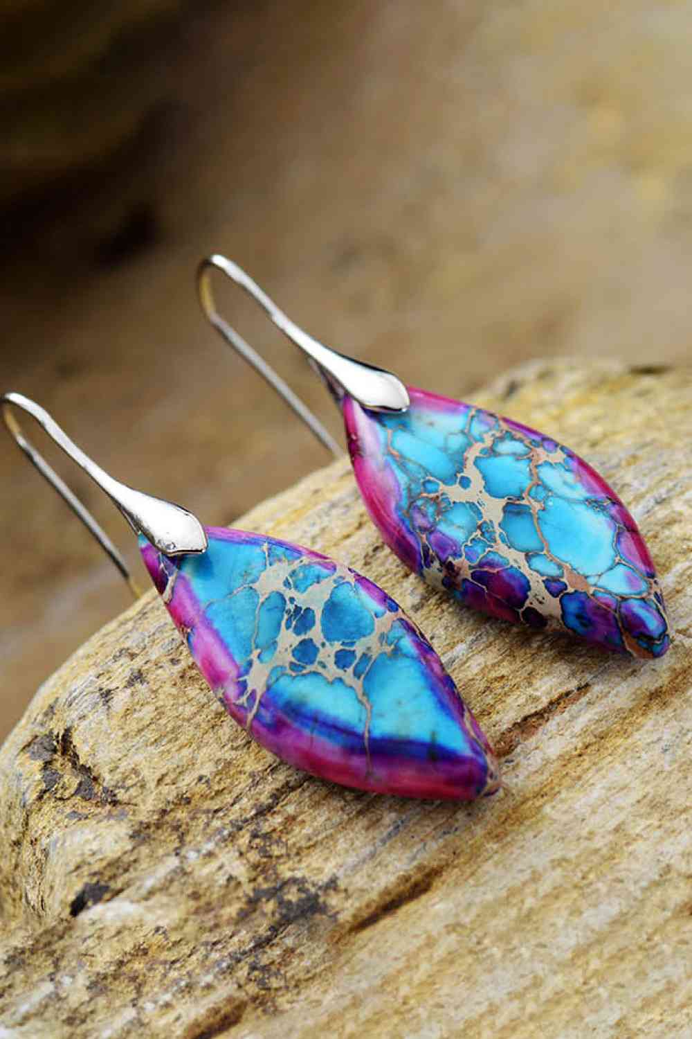 Handmade Natural Stone Dangle Earrings Trandify deal