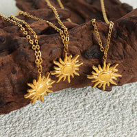 Titanium Steel Sun Shape Pendant Necklace Trandify deal