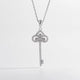 925 Sterling Silver Inlaid Zircon Key Shape Necklace Trandify deal