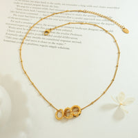 Titanium Steel Inlaid Zircon Pendant Necklace Trandify deal