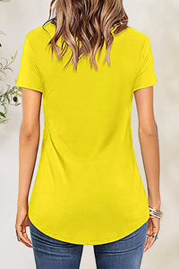 Crisscross Short Sleeve T-Shirt Trandify deal