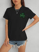 Lucky Clover Round Neck Short Sleeve T-Shirt Trandify deal
