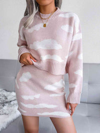 Cloud Sweater and Knit Skirt Set Trandify deal