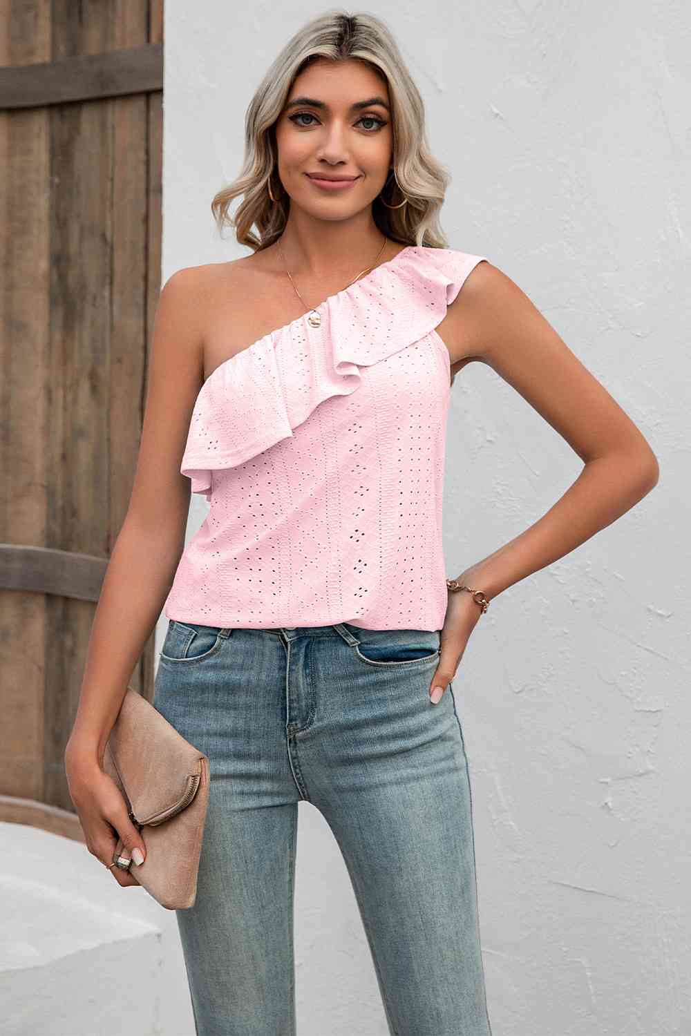 Eyelet One-Shoulder Tank Trandify deal