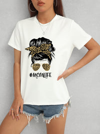 MOMLIFE Round Neck Short Sleeve T-Shirt Trandify deal