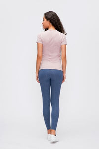 Millennia Round Neck Short Sleeve Active T-Shirt Trandify deal