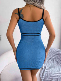 Contrast Spaghetti Strap Cutout Sweater Dress Trandify deal